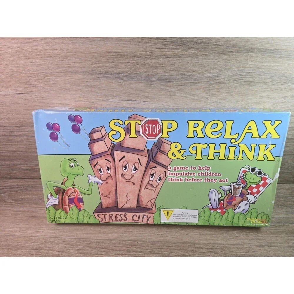 Stop Relax & Think Board Game for Compulsive Children 99% Complete in Box
